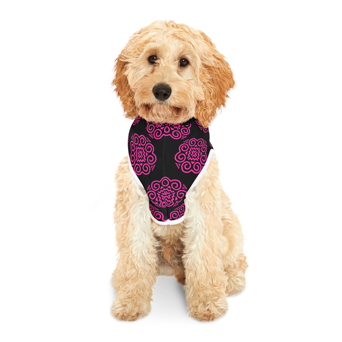 Hmong Pet Hoodie (black & pink)