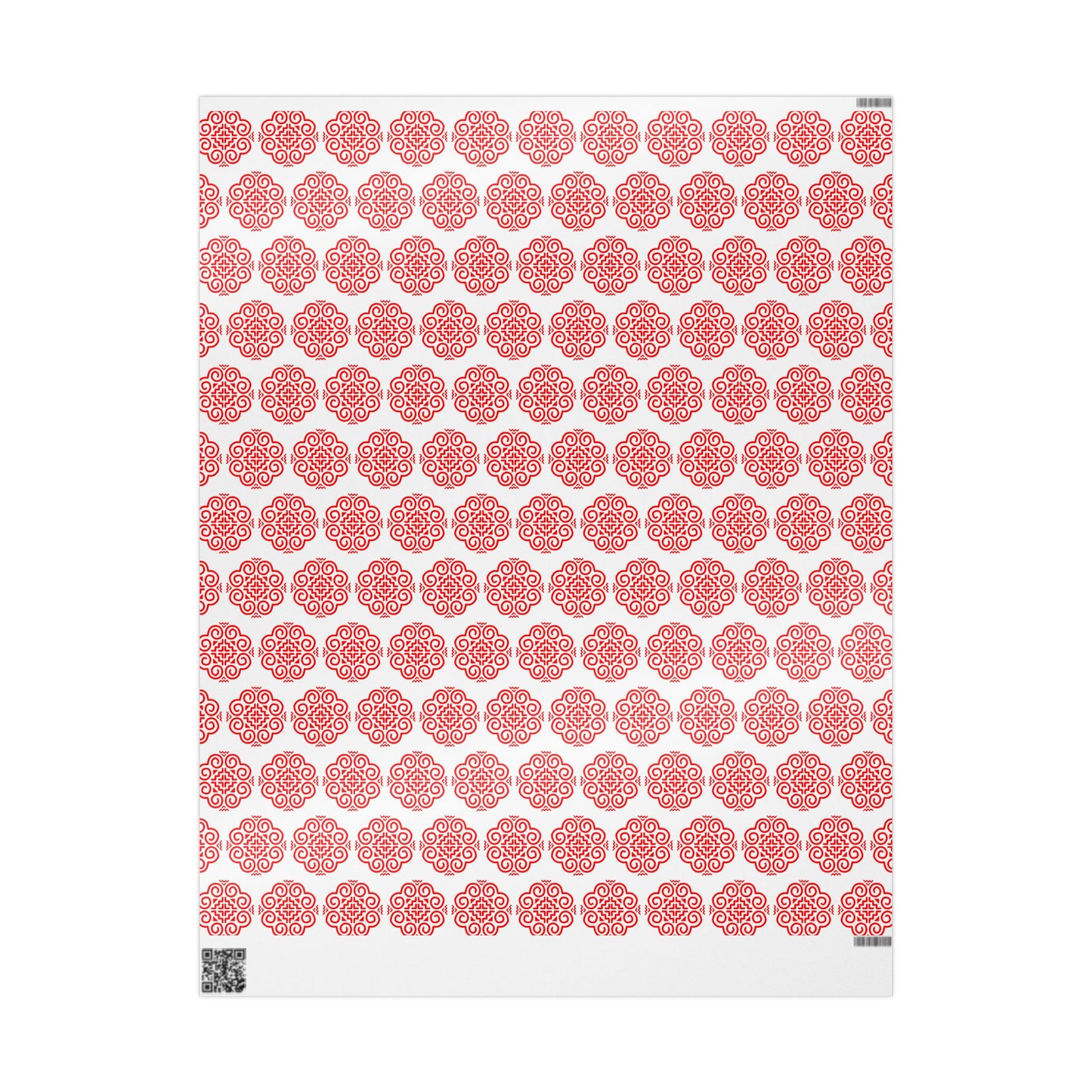 Hmong Wrapping Papers (white & red)