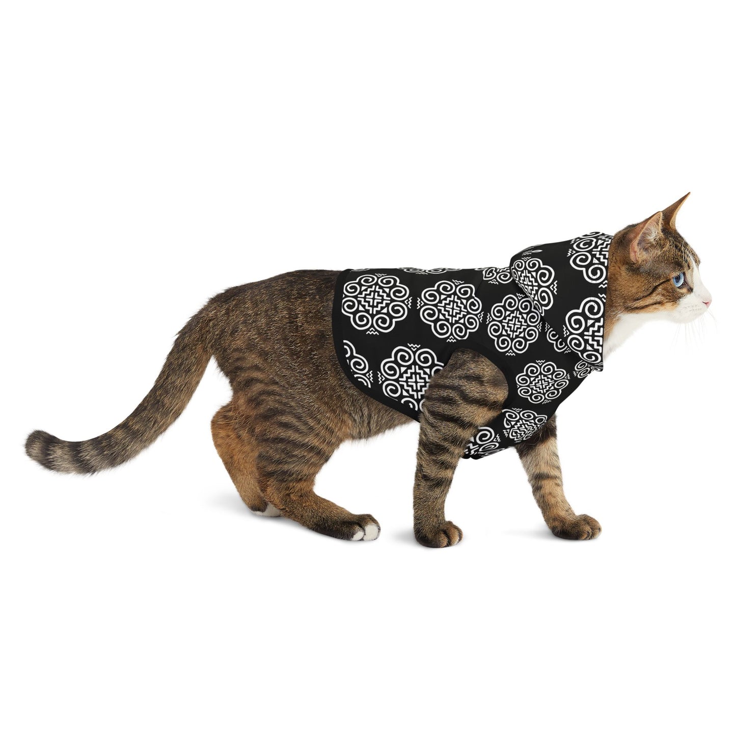 Hmong Pet Hoodie (black & white)