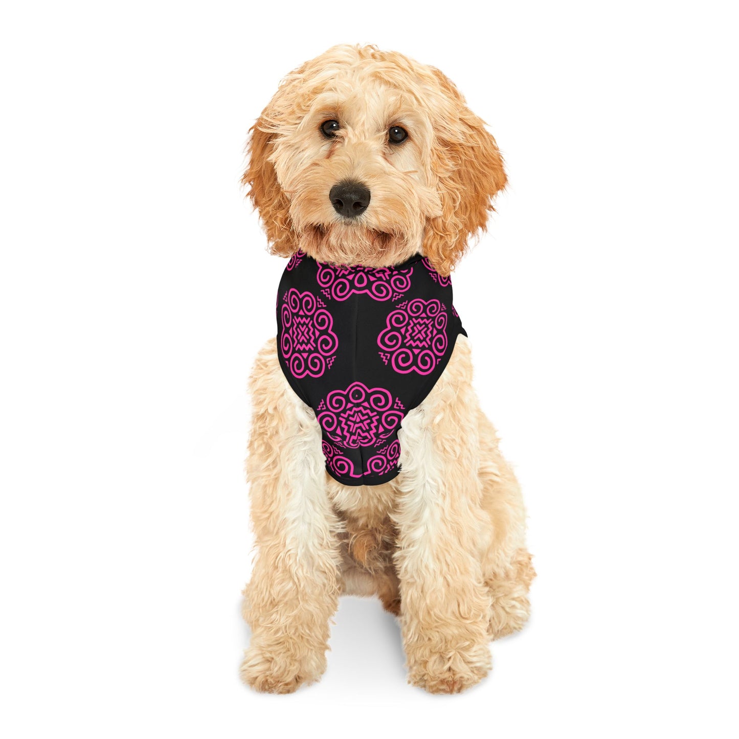 Hmong Pet Hoodie (black & pink)