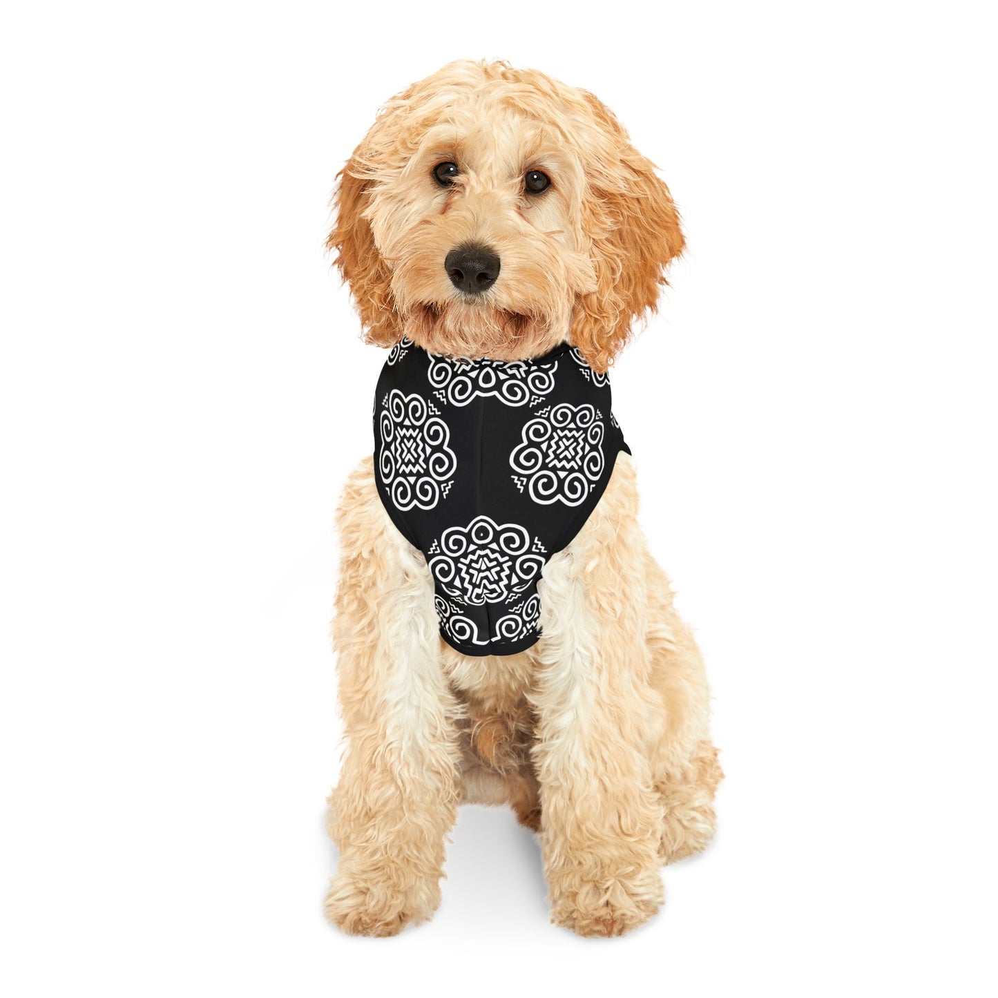 Hmong Pet Hoodie (black & white)
