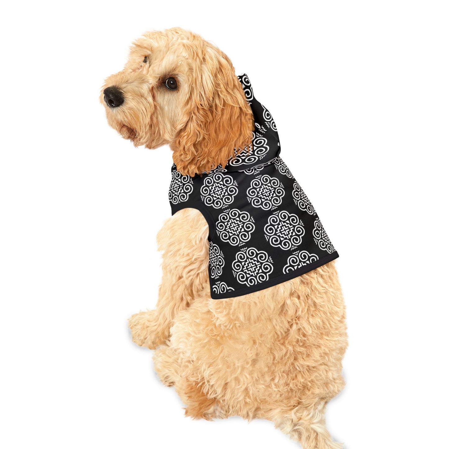 Hmong Pet Hoodie (black & white)