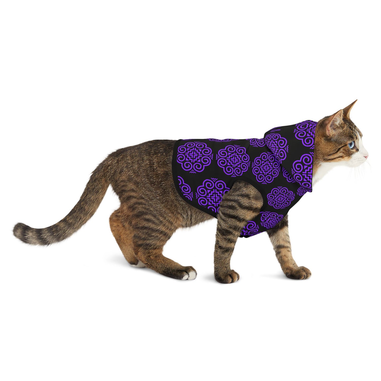 Hmong Pet Hoodie (black & purple)