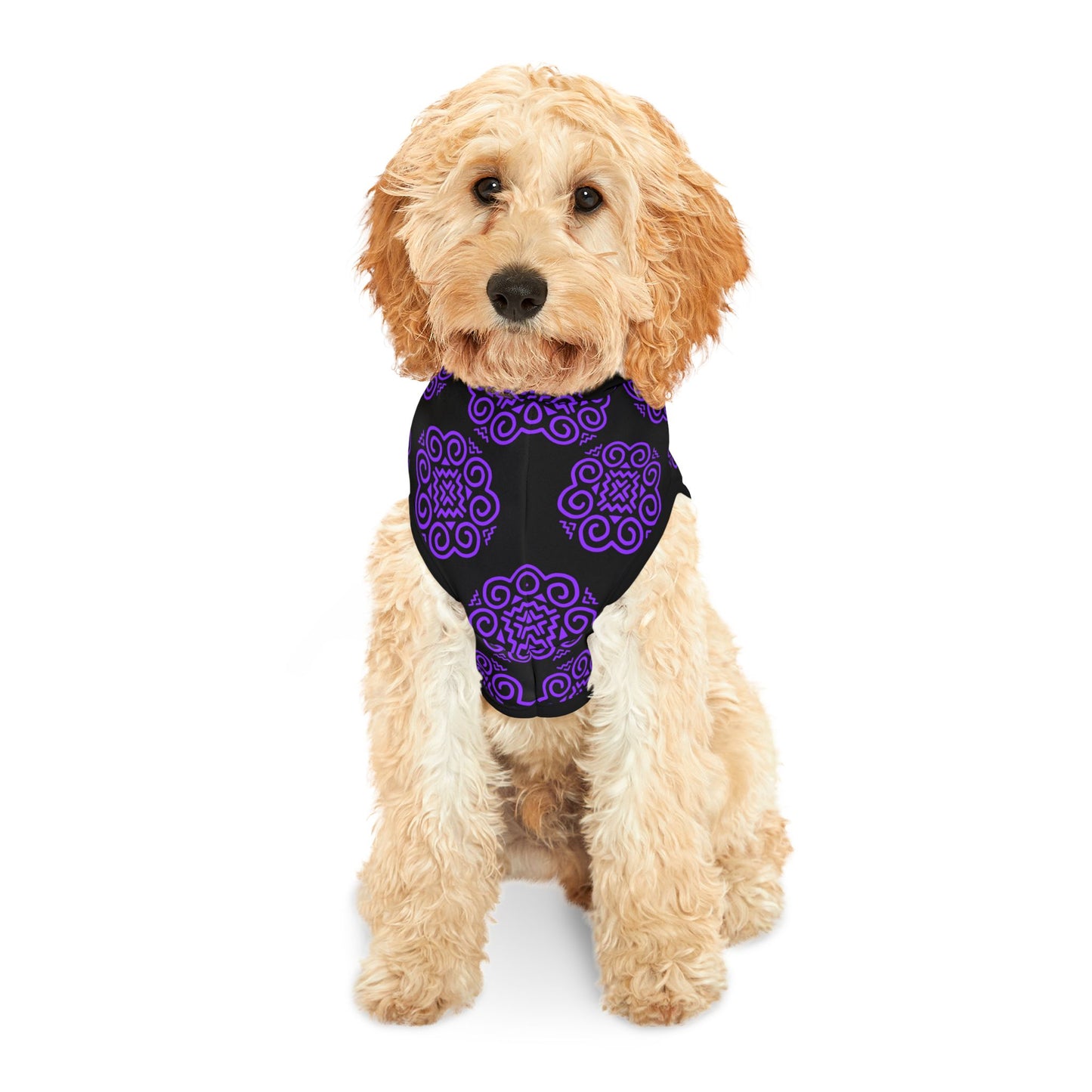 Hmong Pet Hoodie (black & purple)