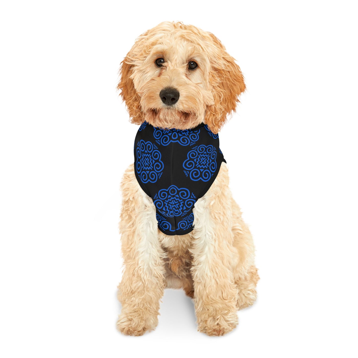 Hmong Pet Hoodie (black & blue)