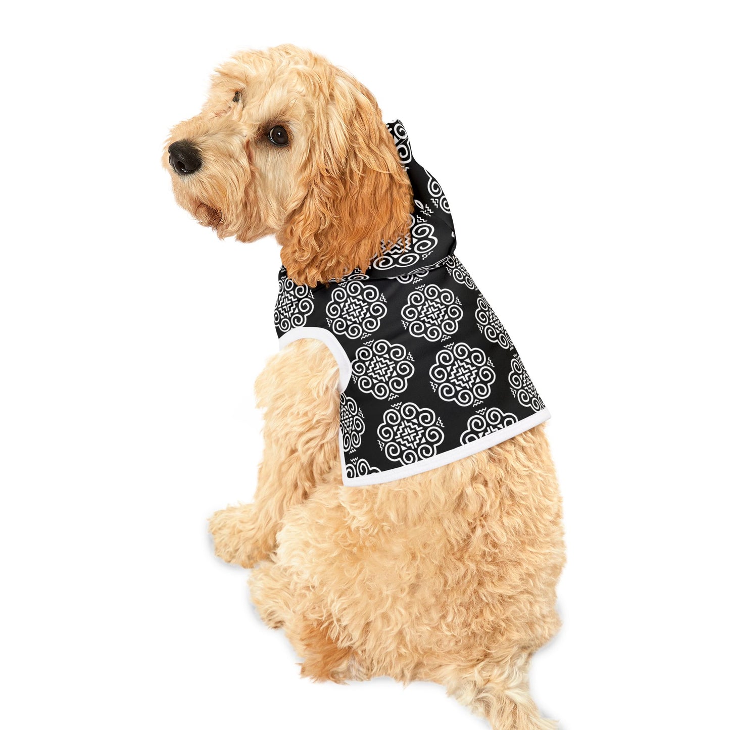 Hmong Pet Hoodie (black & white)