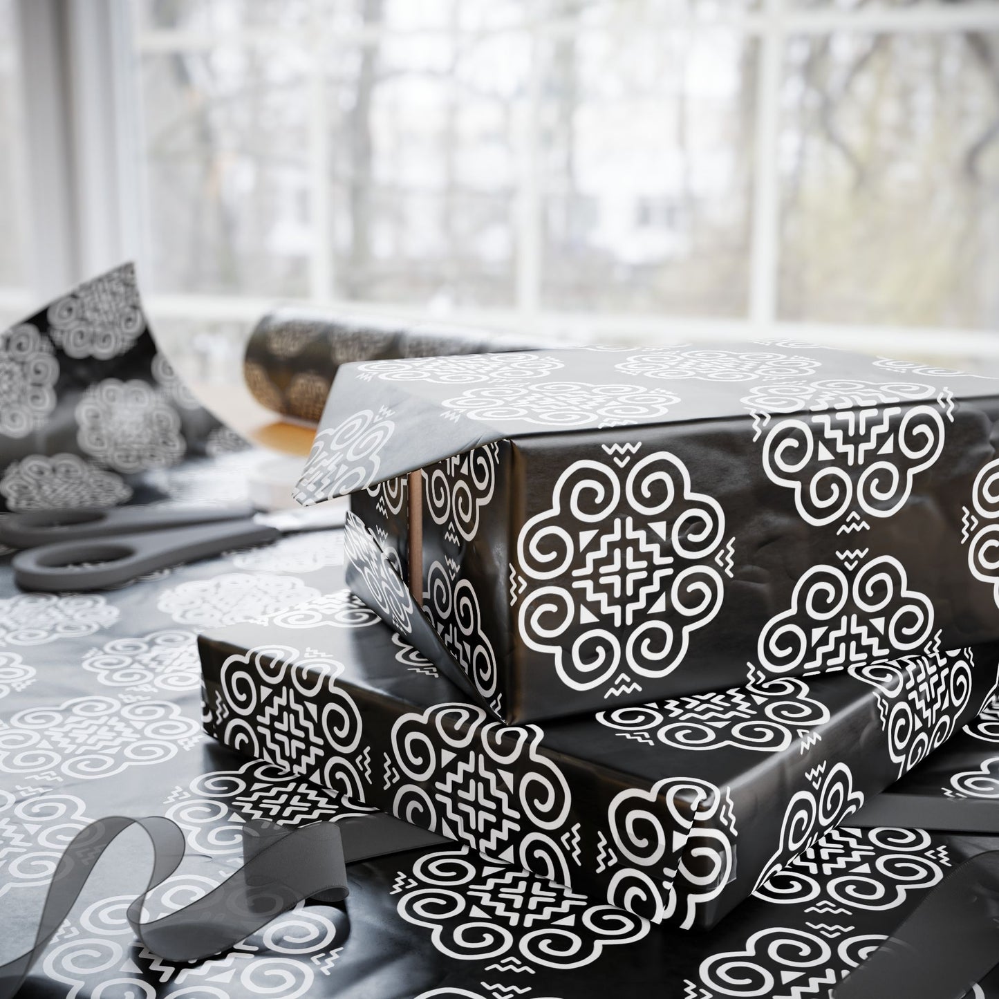 Hmong Wrapping Papers (black & white)