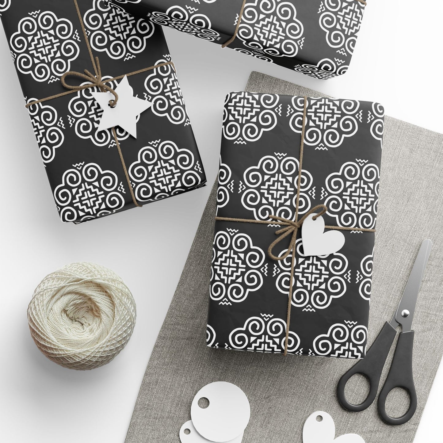 Hmong Wrapping Papers (black & white)