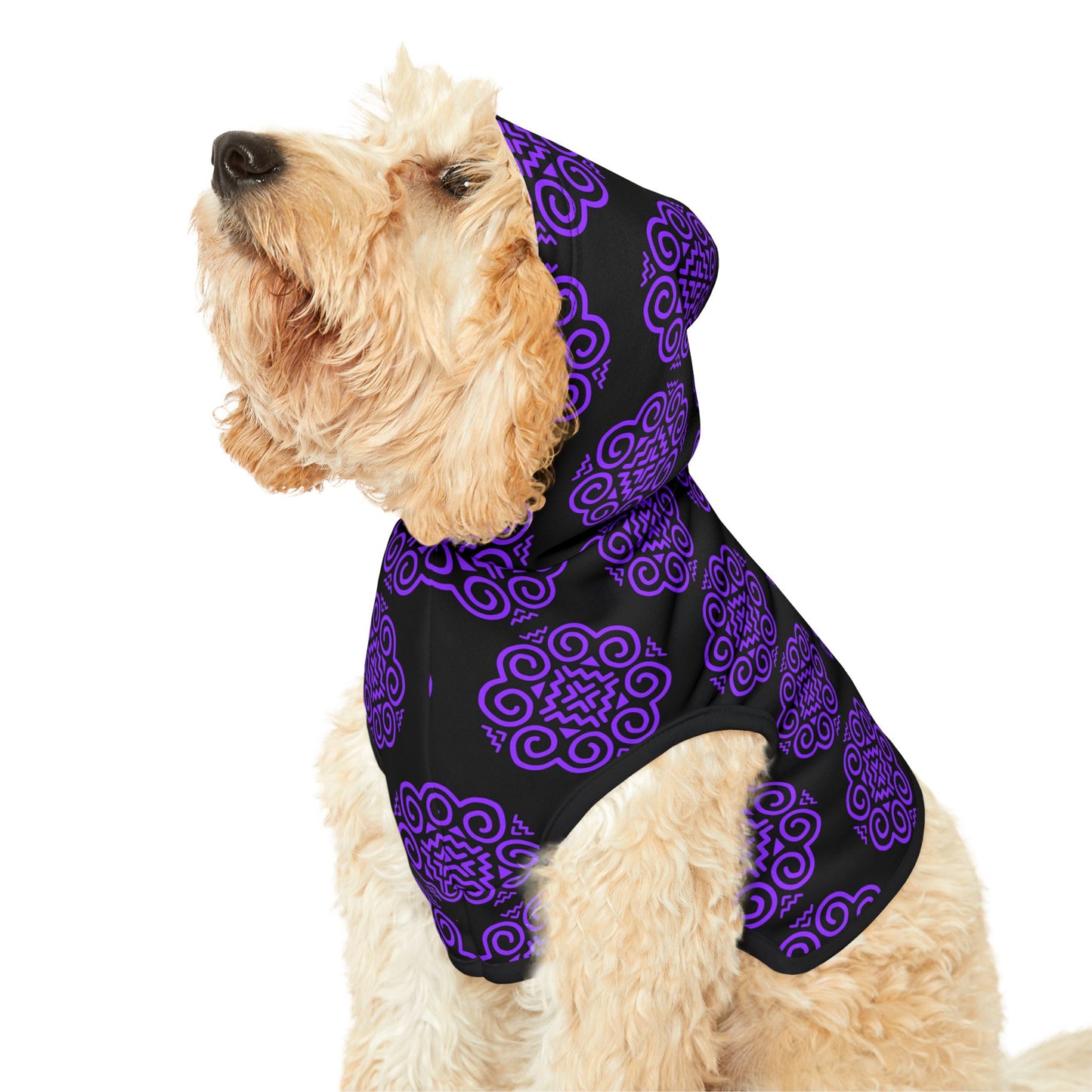 Hmong Pet Hoodie (black & purple)