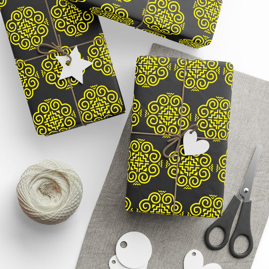 Hmong Wrapping Papers (black & yellow)
