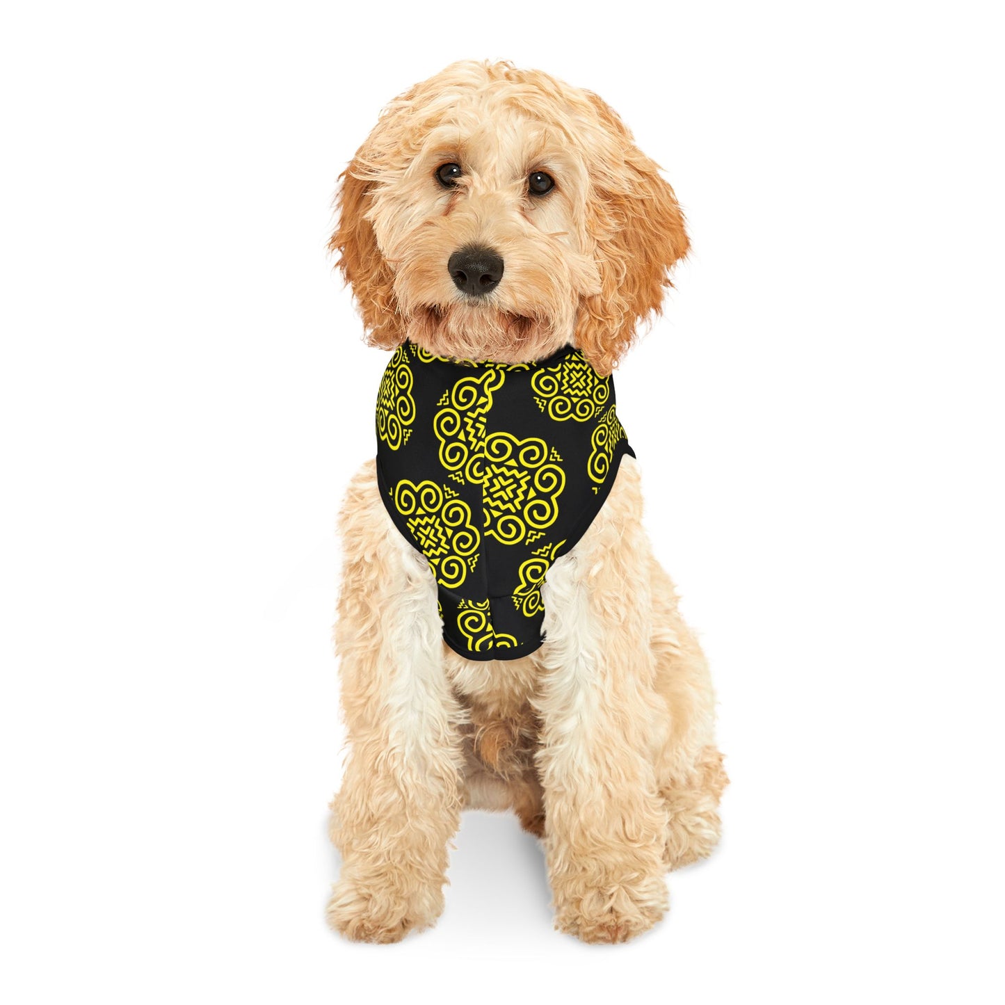 Hmong Pet Hoodie (black & yellow)