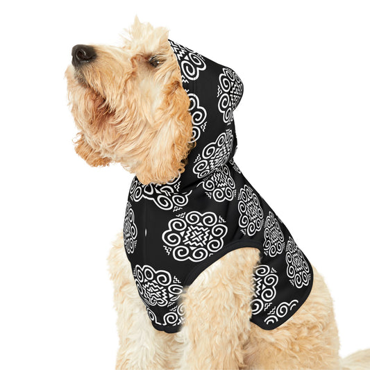 Hmong Pet Hoodie (black & white)