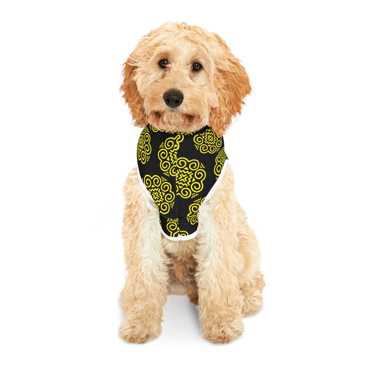 Hmong Pet Hoodie (black & yellow)