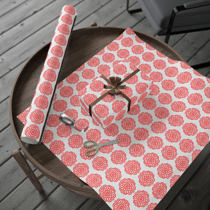 Hmong Wrapping Papers (white & red)