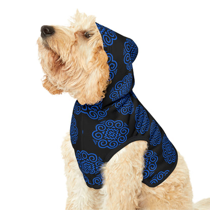 Hmong Pet Hoodie (black & blue)