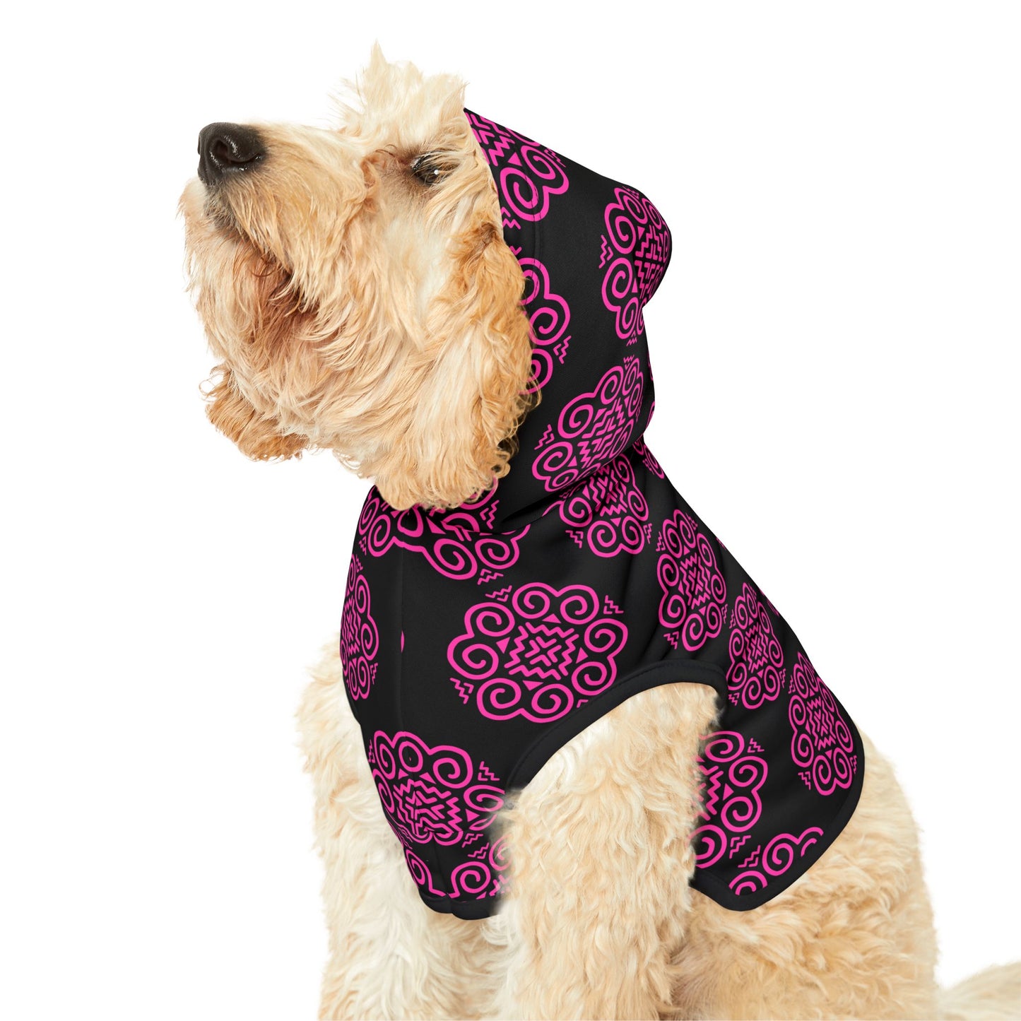 Hmong Pet Hoodie (black & pink)