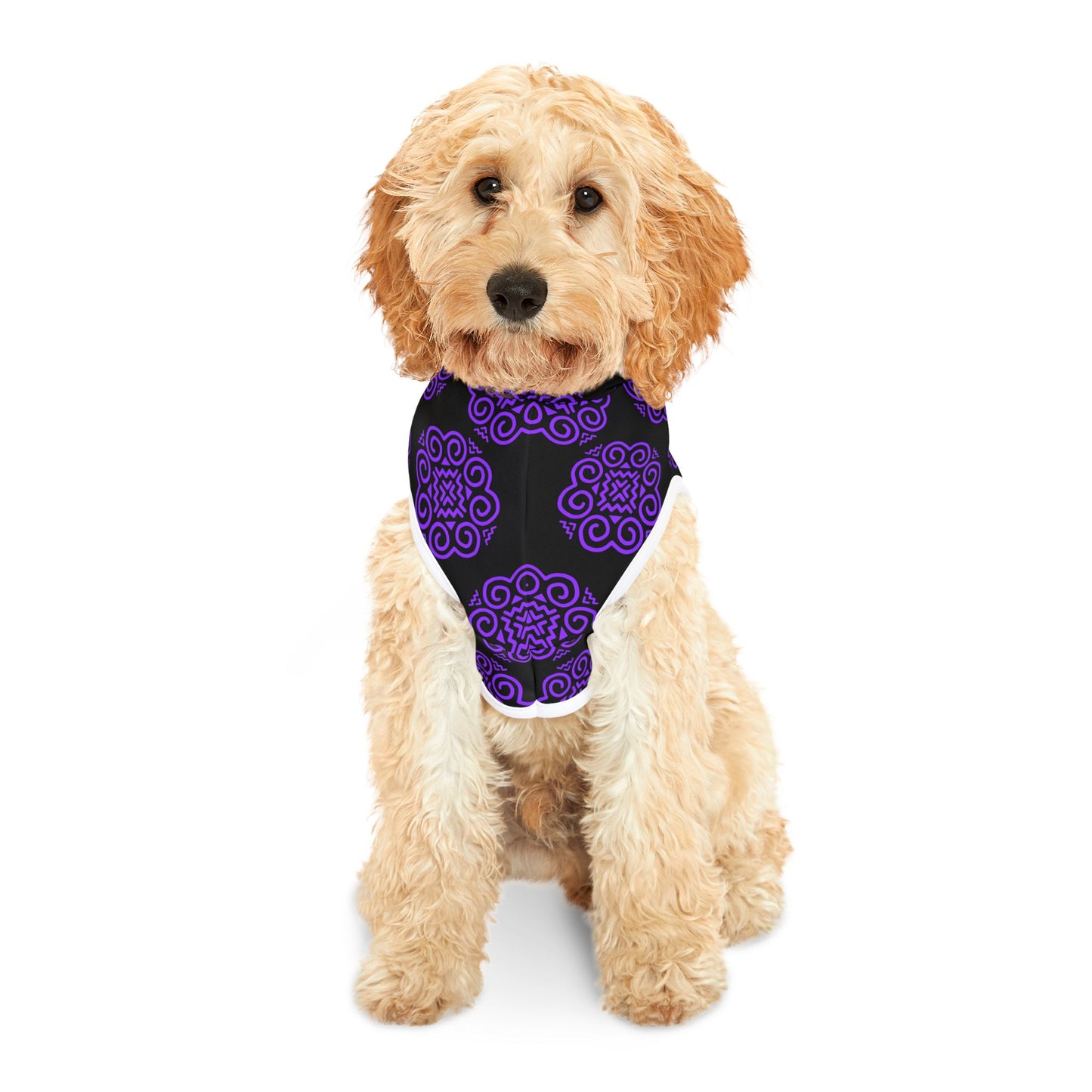 Hmong Pet Hoodie (black & purple)